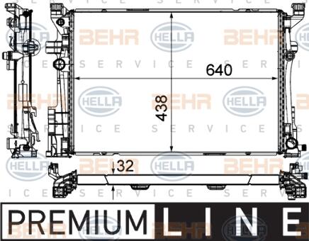 Mercedes Radiator 2465001403 - Behr 376924041